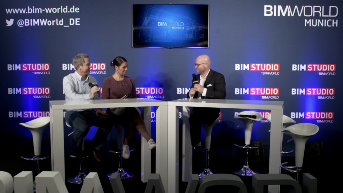 BIM World MUNICH 2019 - Interview blackprint booster Sarah Schlesinger & Dr. Uwe Forgber