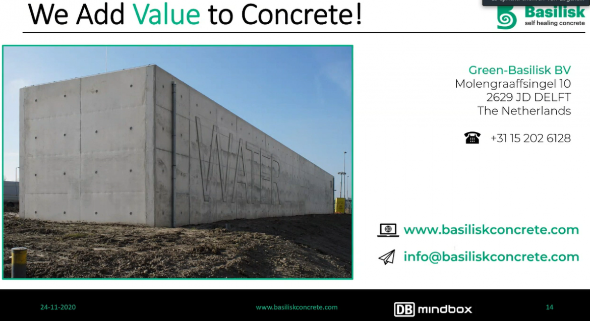 Basilisk: “living”, self-healing concrete featuring crack-repairing bacteria for new buildings or maintenance of existing structures