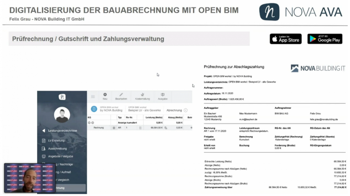 Digitalisierung der Bauabrechnung mit Open BIM - NOVA Building IT